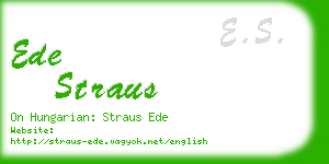 ede straus business card